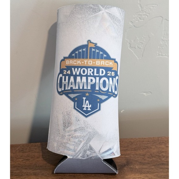 Los Angeles Dodgers Other - 2026 MLB Los Angeles Dodgers World Series Champions Tall Koozie Back To Back